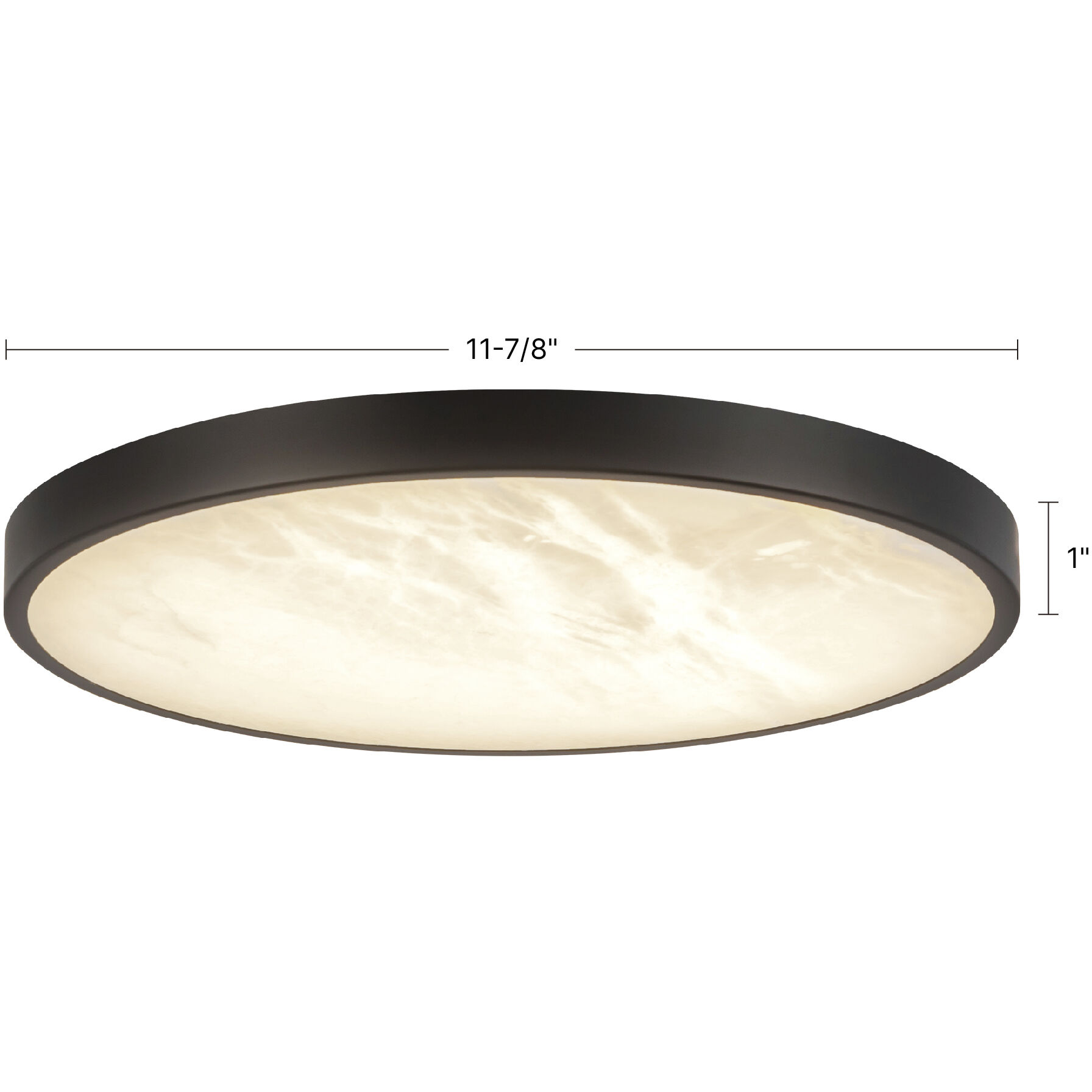 Alora Mood Evelyn 11.88 inch Matte Black and Alabaster Flush Mount Ceiling Light