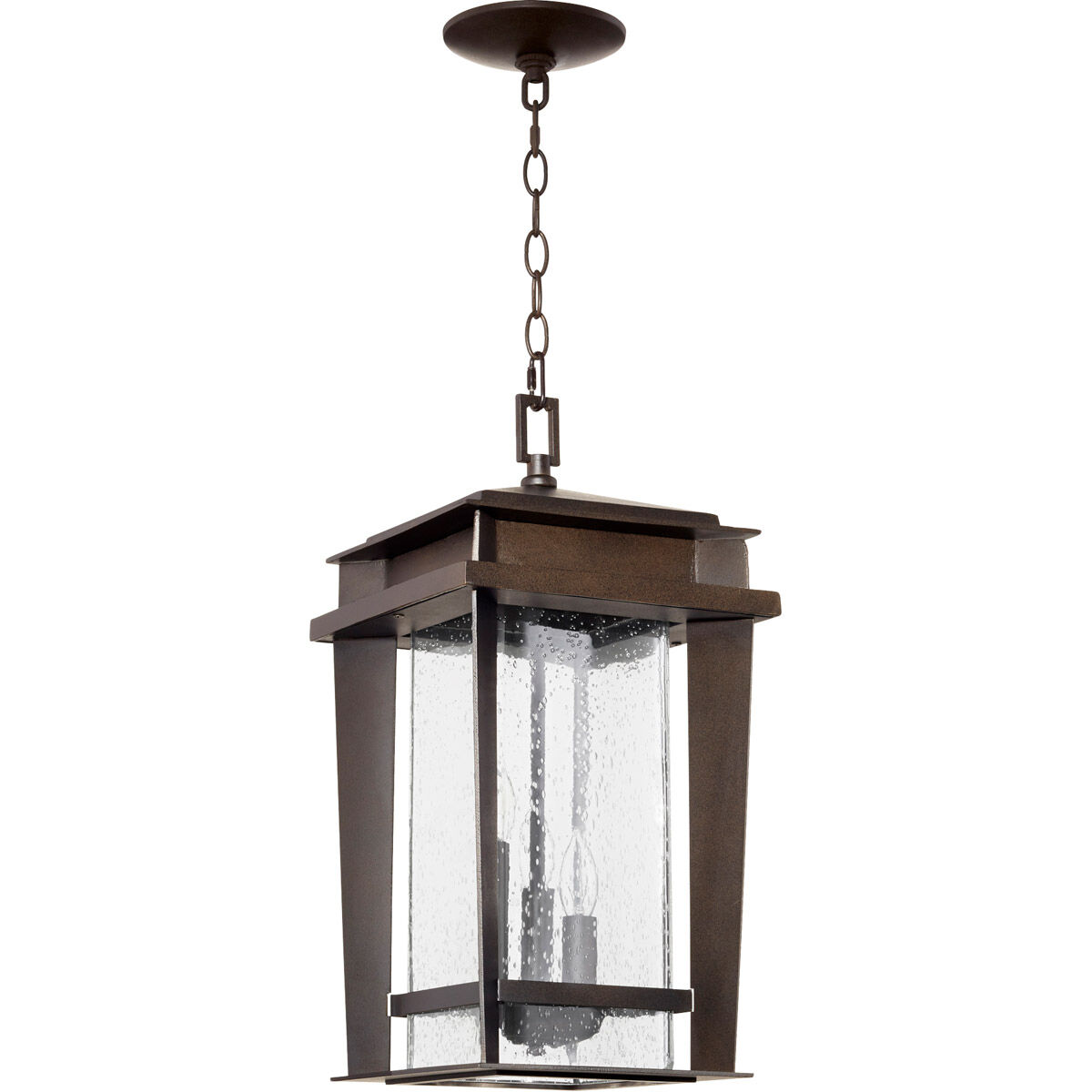 Easton 3 Light 9.5 inch Oiled Bronze Outdoor Pendant, Quorum Home