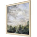 Calm Reflection Green and Beige and Gray Framed Art
