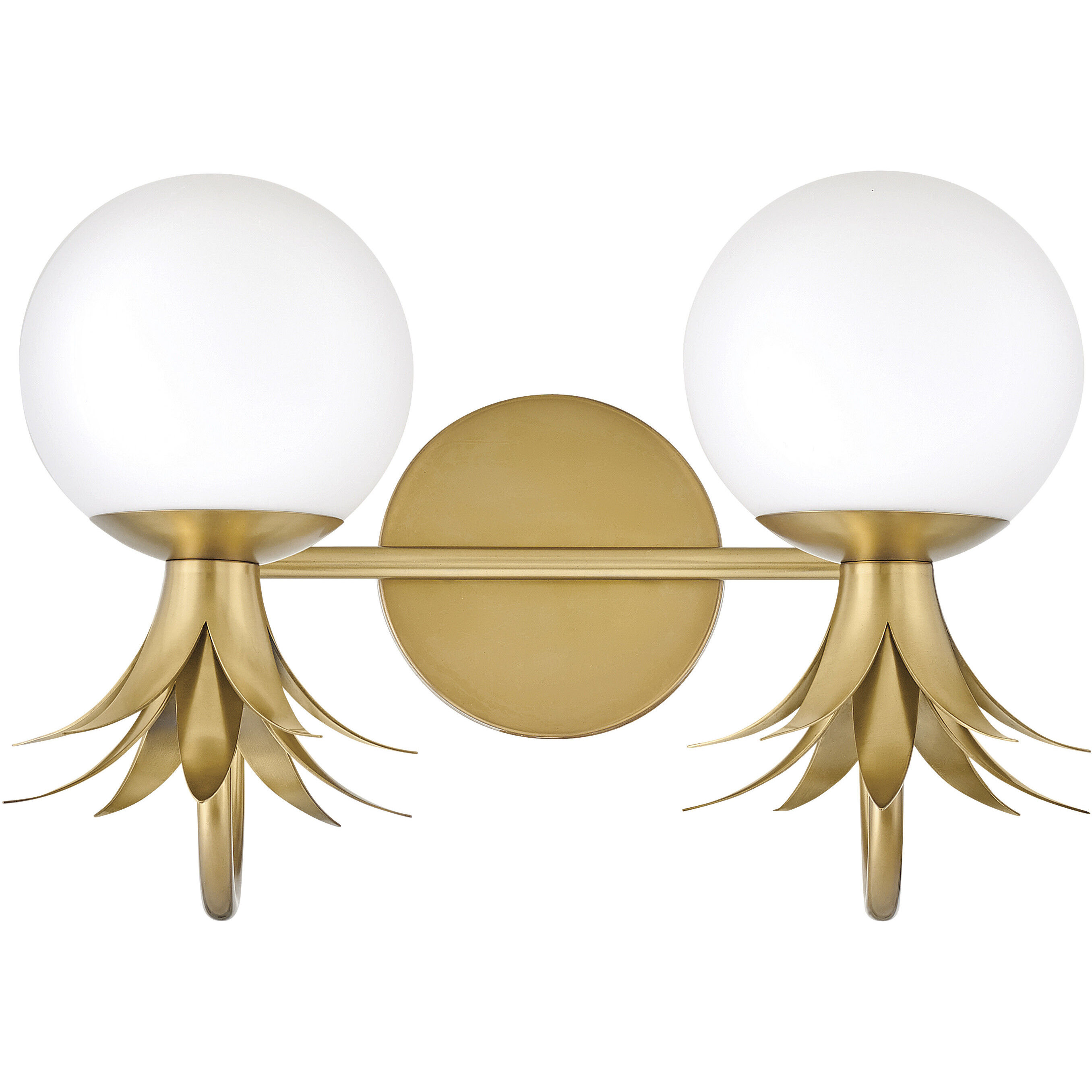 Palma 2 Light 14.75 inch Heritage Brass Vanity Light Wall Light