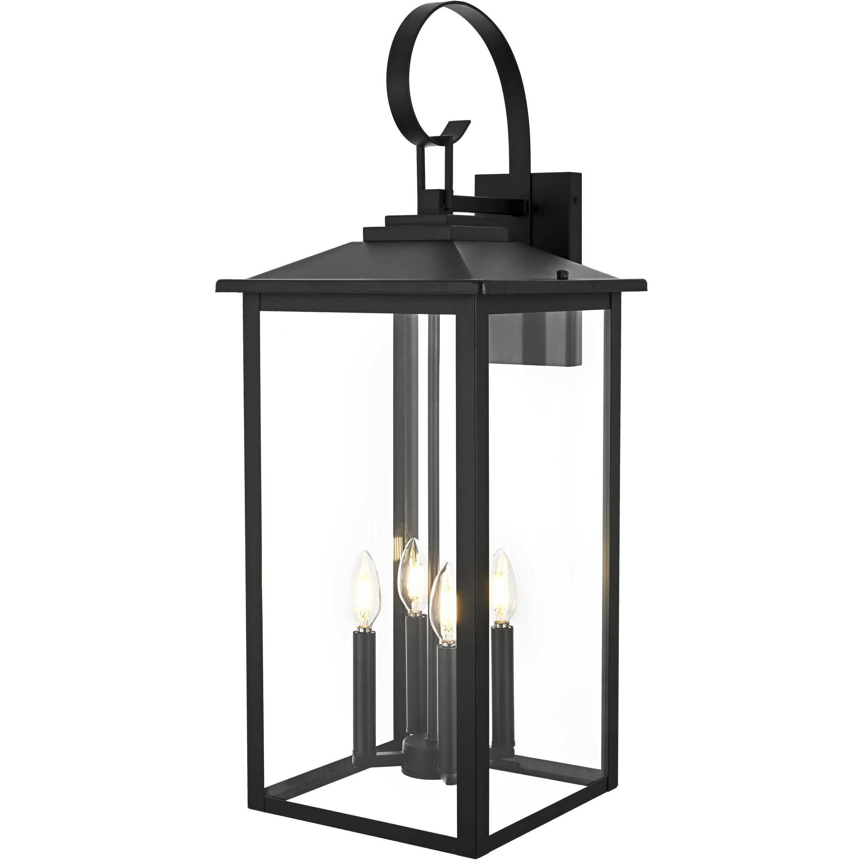 Carisle 4 Light 31 inch Black Outdoor Wall Sconce