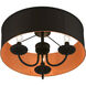 Winchester 3 Light 16 inch Black Semi-Flush Mount Ceiling Light