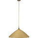 Spun 1 Light 30.5 inch Antique Brass Pendant Ceiling Light, Inline