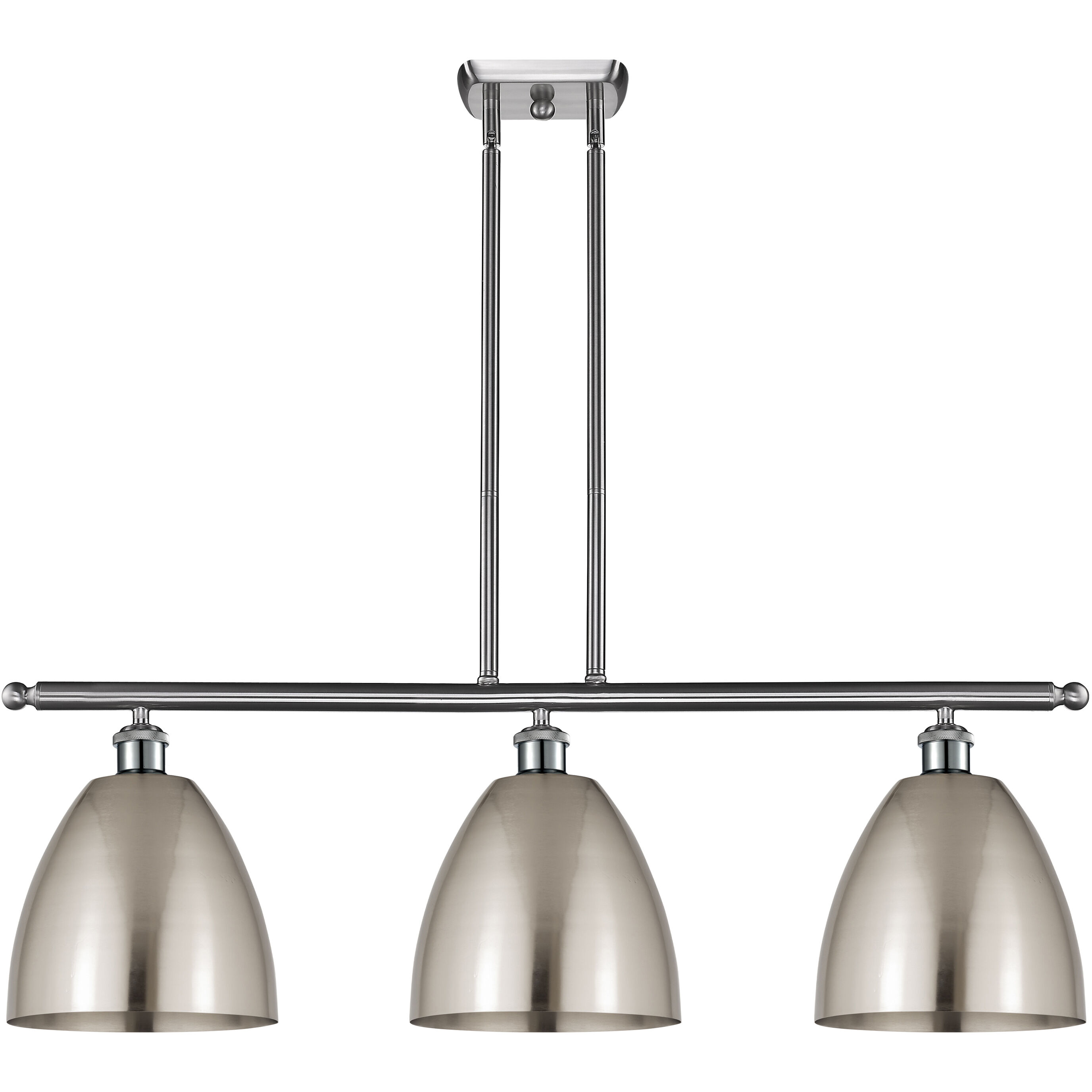 Ballston Dome 3 Light 36 inch Brushed Satin Nickel Island Light Ceiling Light
