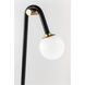 Whit 60 inch 60.00 watt Aged Brass/Black Floor Lamp Portable Light