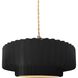Radiance Collection - Pleated Tier Pendant Ceiling Light in Brushed Brass, Replaceable Bulb, Beige Twist Cord, Carbon Matte Black/Champagne Gold, 14.5W x 5.25H, Form+Finish+Function