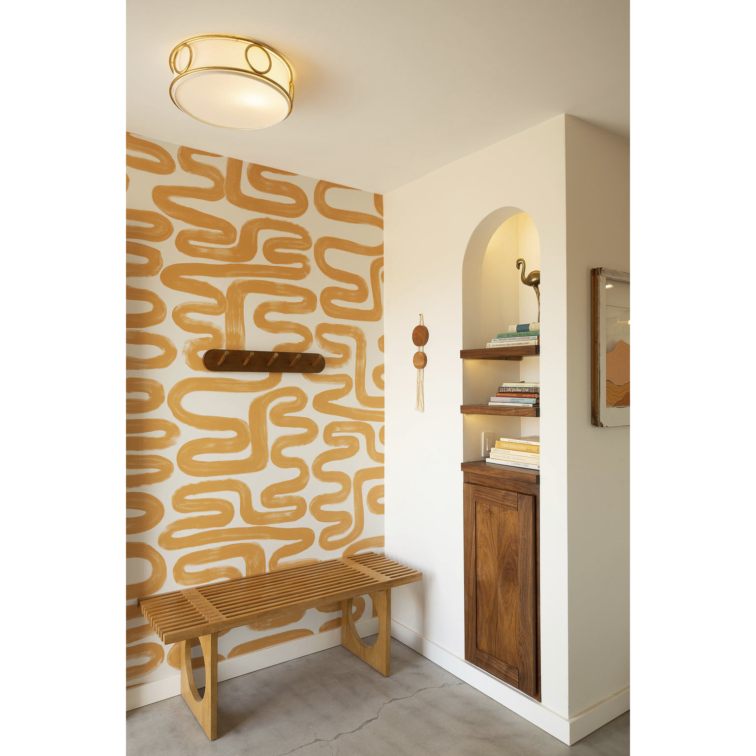 Jade 3 Light 15.75 inch Gold Leaf Flush Mount Ceiling Light