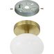 Julep LED 6 inch Brushed Gold Semi-Flush Mount Ceiling Light