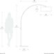 Float 92 inch 14 watt Black Nickel Arc Floor Lamp Portable Light in White Linen