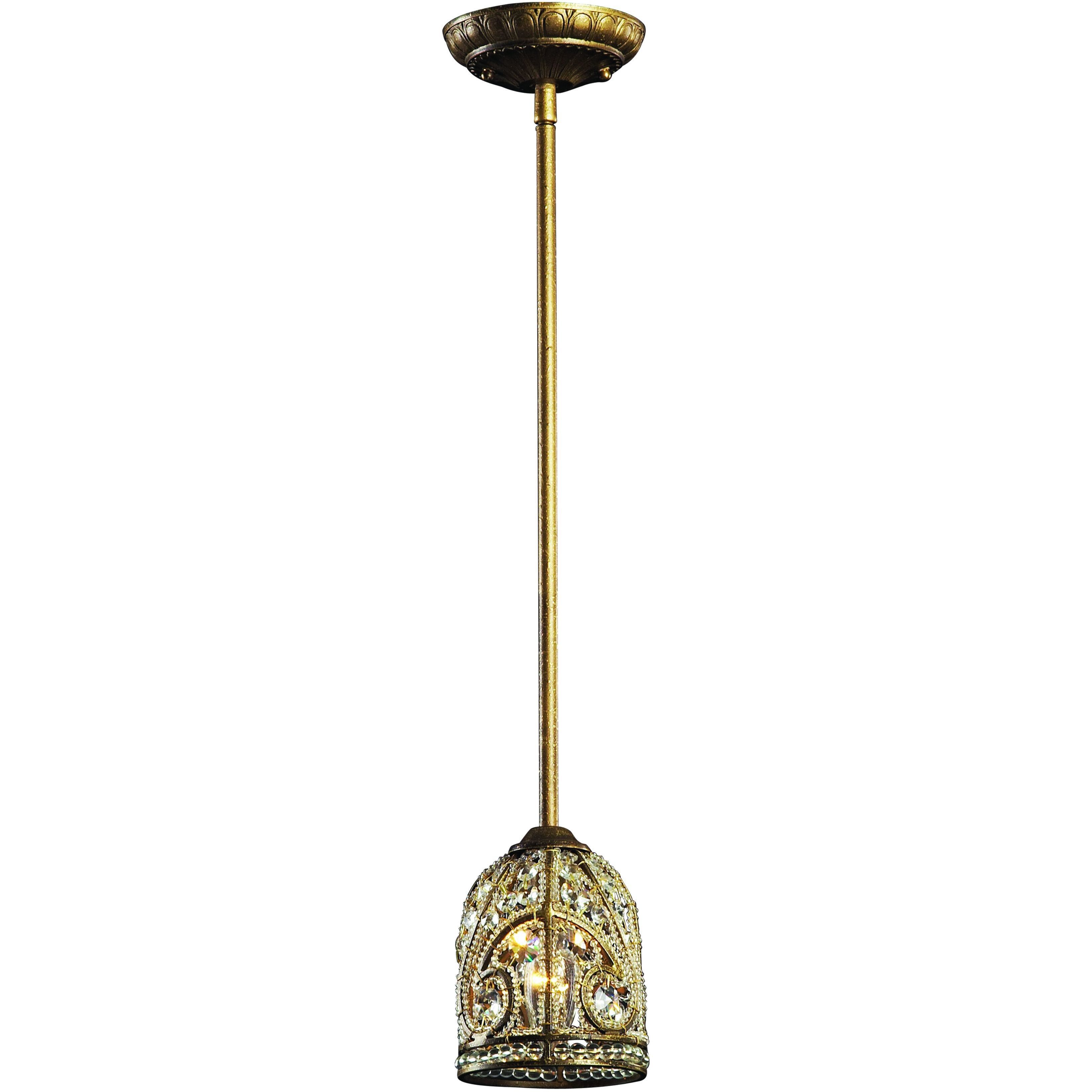 Elizabethan 1 Light 5 inch Dark Bronze Mini Pendant Ceiling Light