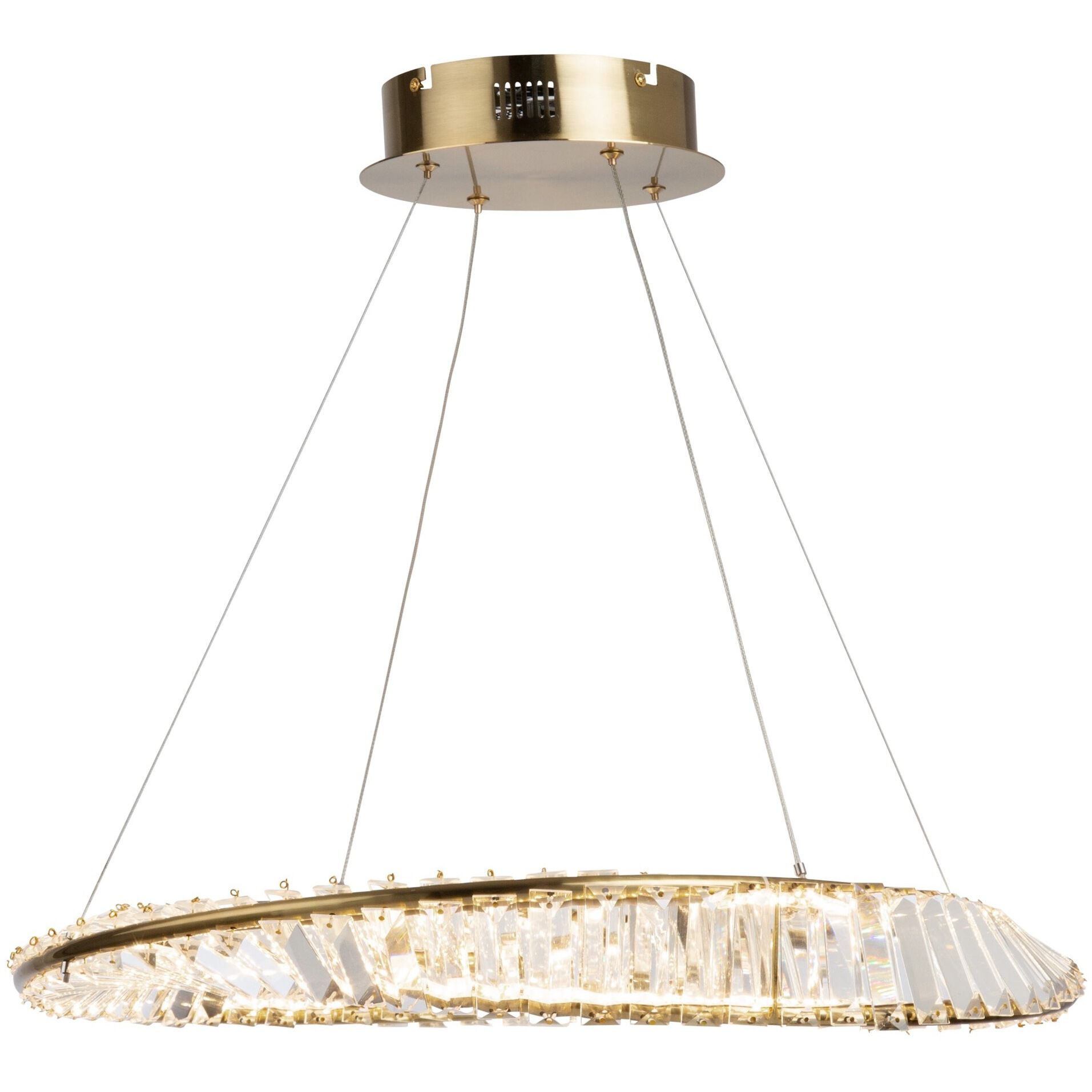 Stella LED 23.75 inch Brushed Brass Pendant Ceiling Light