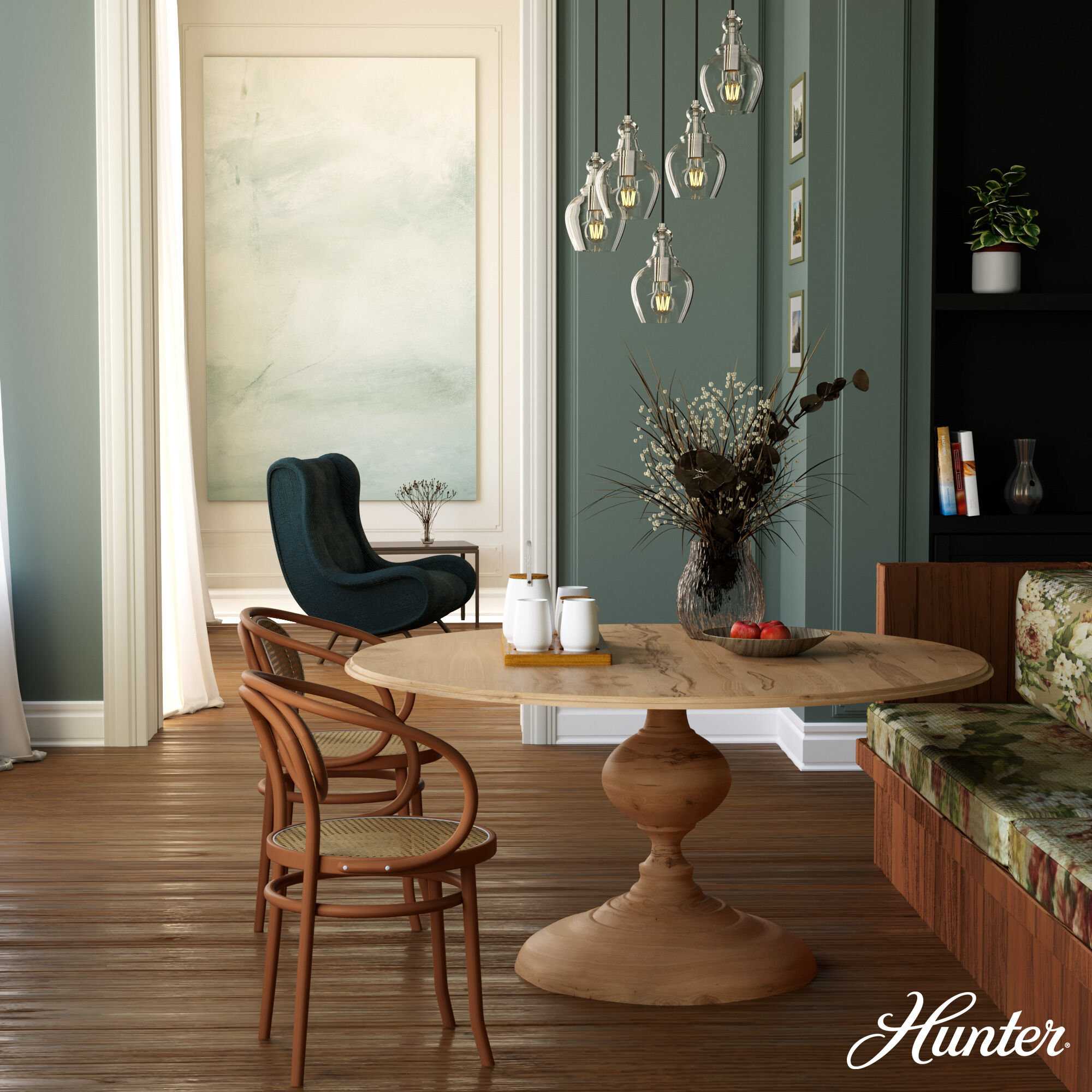 Maple Park 20 inch Round Cluster Pendant Ceiling Light