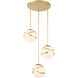 Batignolles 3 Light 24.75 inch Spring Gold Leaf Pan Pendant Ceiling Light