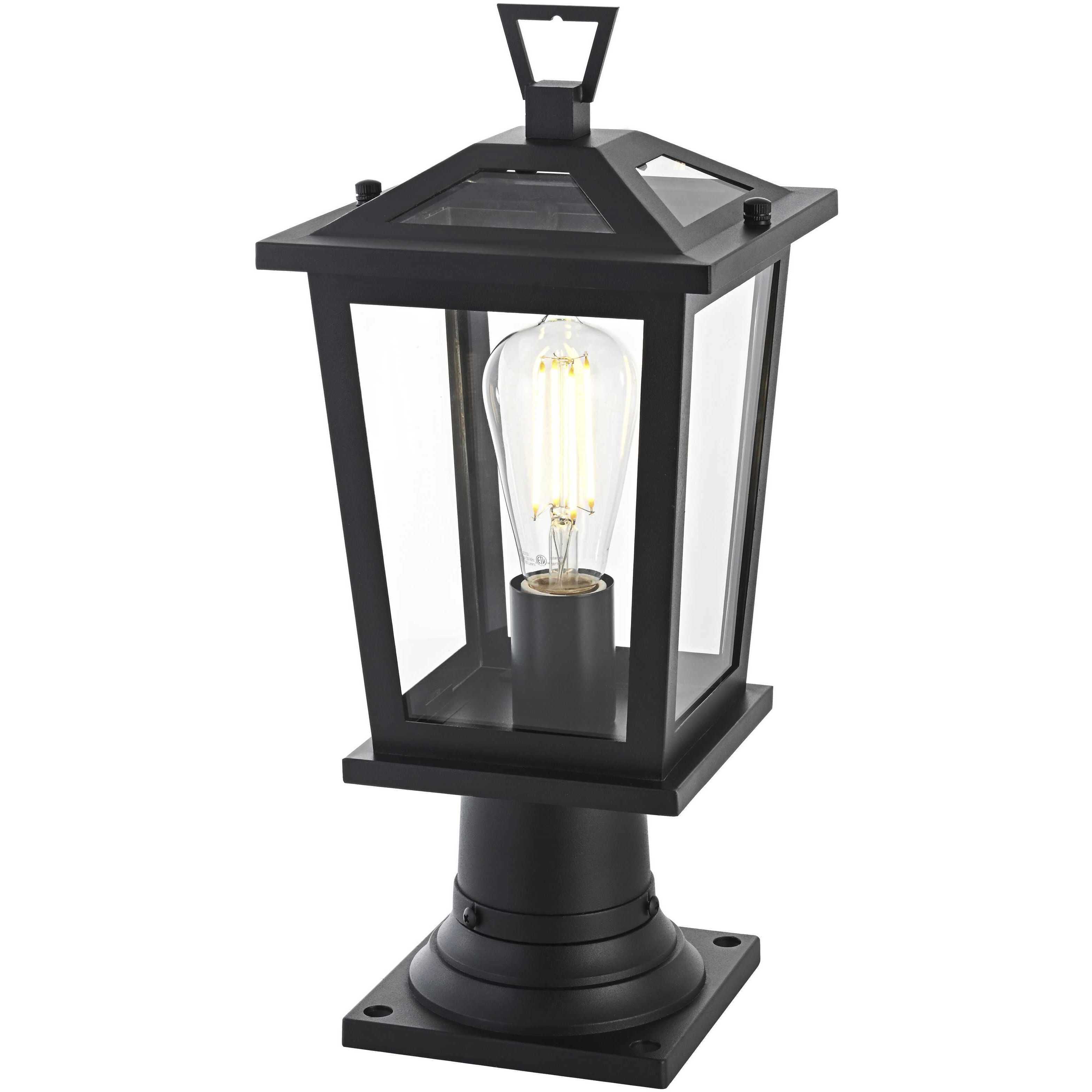 Cayman 1 Light 16.5 inch Black Outdoor Post Light