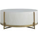 Clifton 45.5 X 45.5 inch White Cerused Oak / Stained Gold Coffee Table
