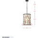Scribble 6 Light 16 inch Matte Black with Artifact Foyer Pendant Ceiling Light, Smithsonian Collaboration