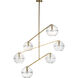 Sean Lavin Lowing LED 48.6 inch Polished Antique Brass Chandelier Ceiling Light