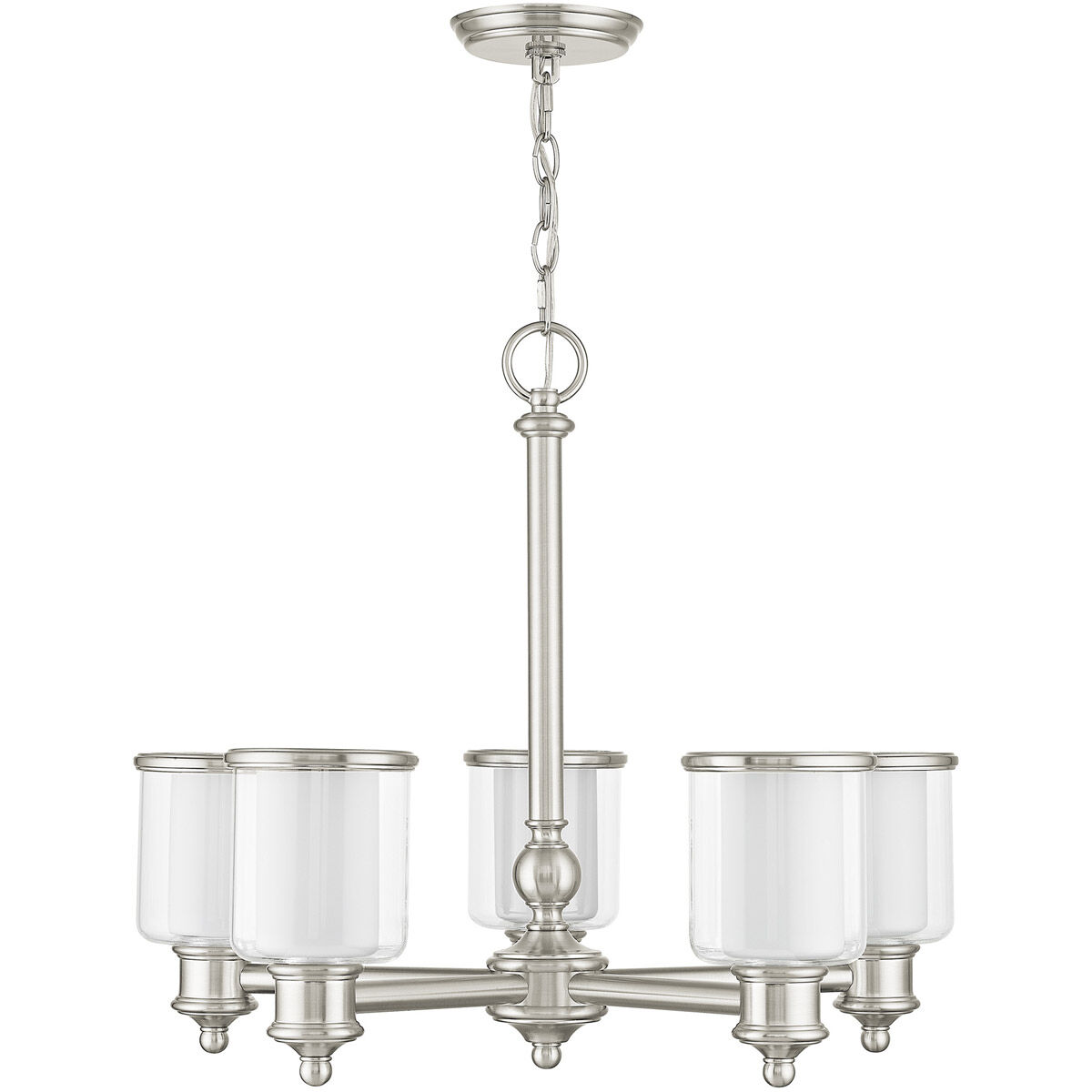 Middlebush 5 Light 25 inch Brushed Nickel Chandelier Ceiling Light