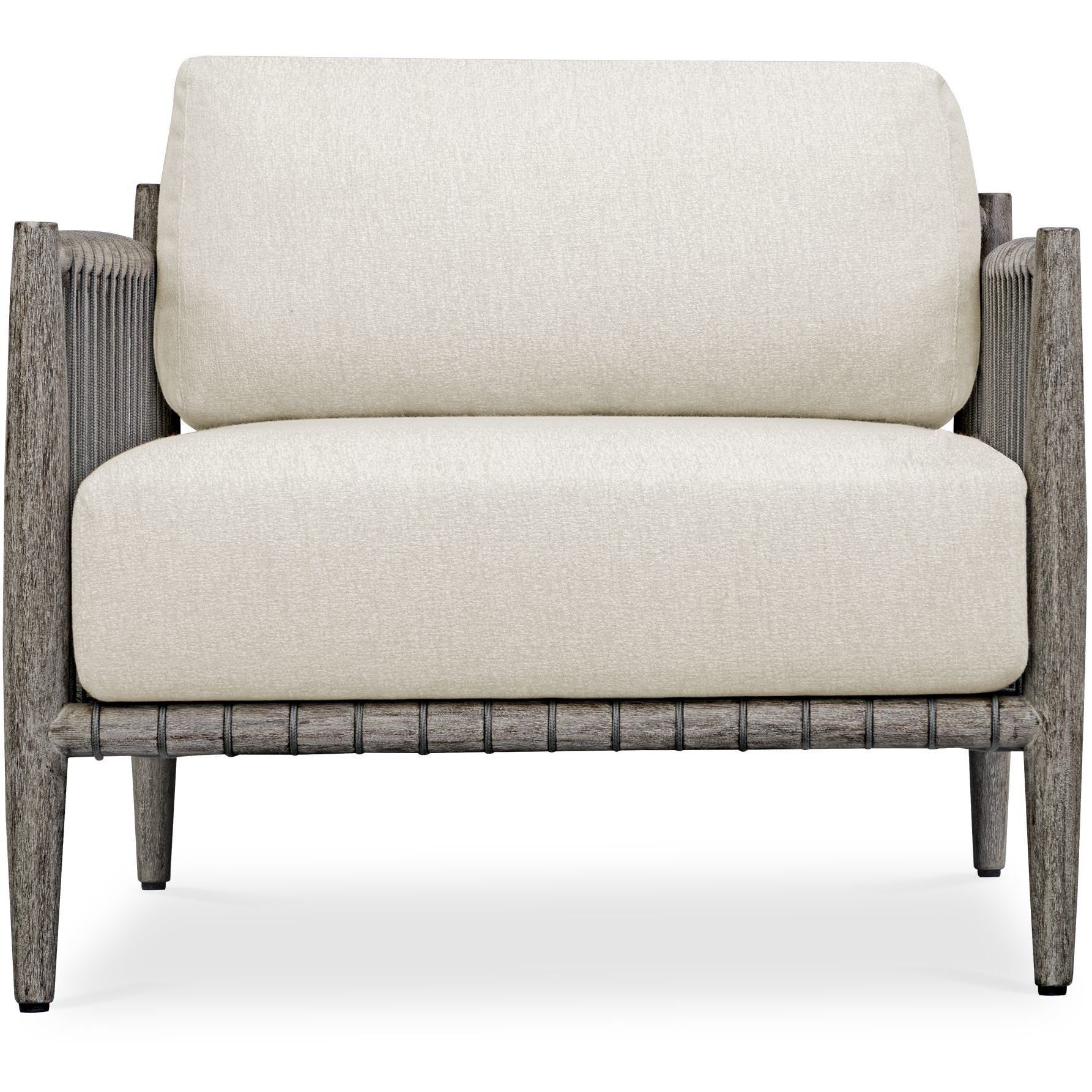 Borneo Weathered Dark Gray and Oyster White Outdoor Lounge Chair