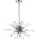 Burst 8 Light 33.25 inch Chrome Chandelier Ceiling Light in 45