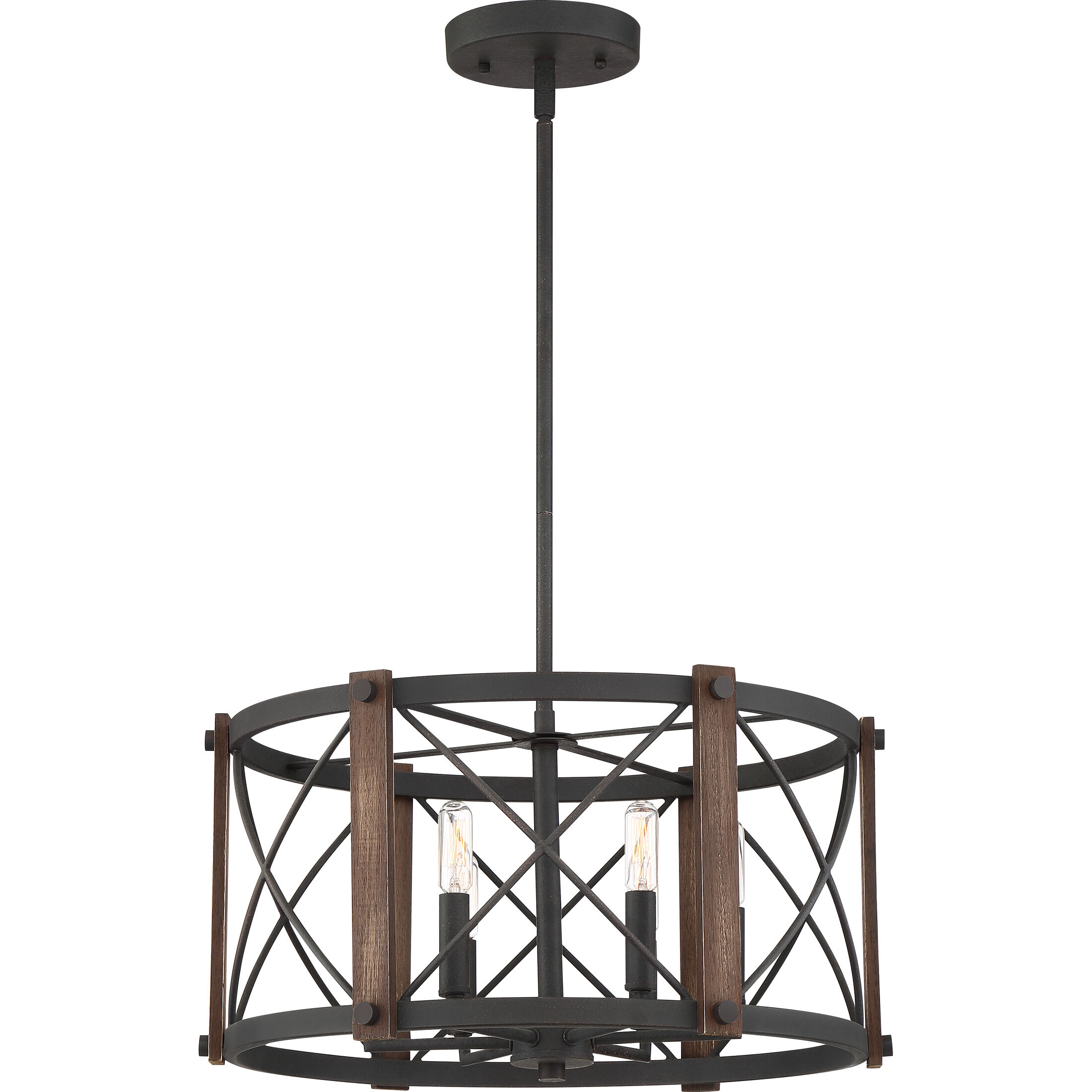 Baron 6 Light 20 inch Marcado Black Pendant Ceiling Light