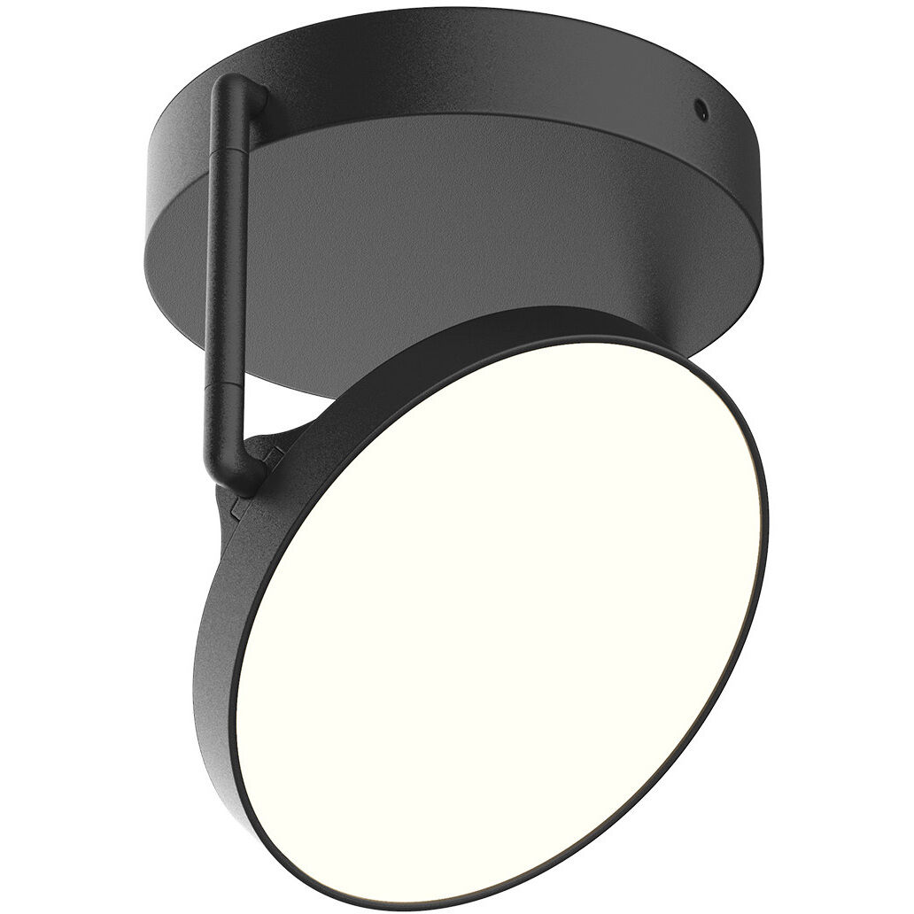 Novel LED 5.25 inch Black Semi-Flush Mount Ceiling Light