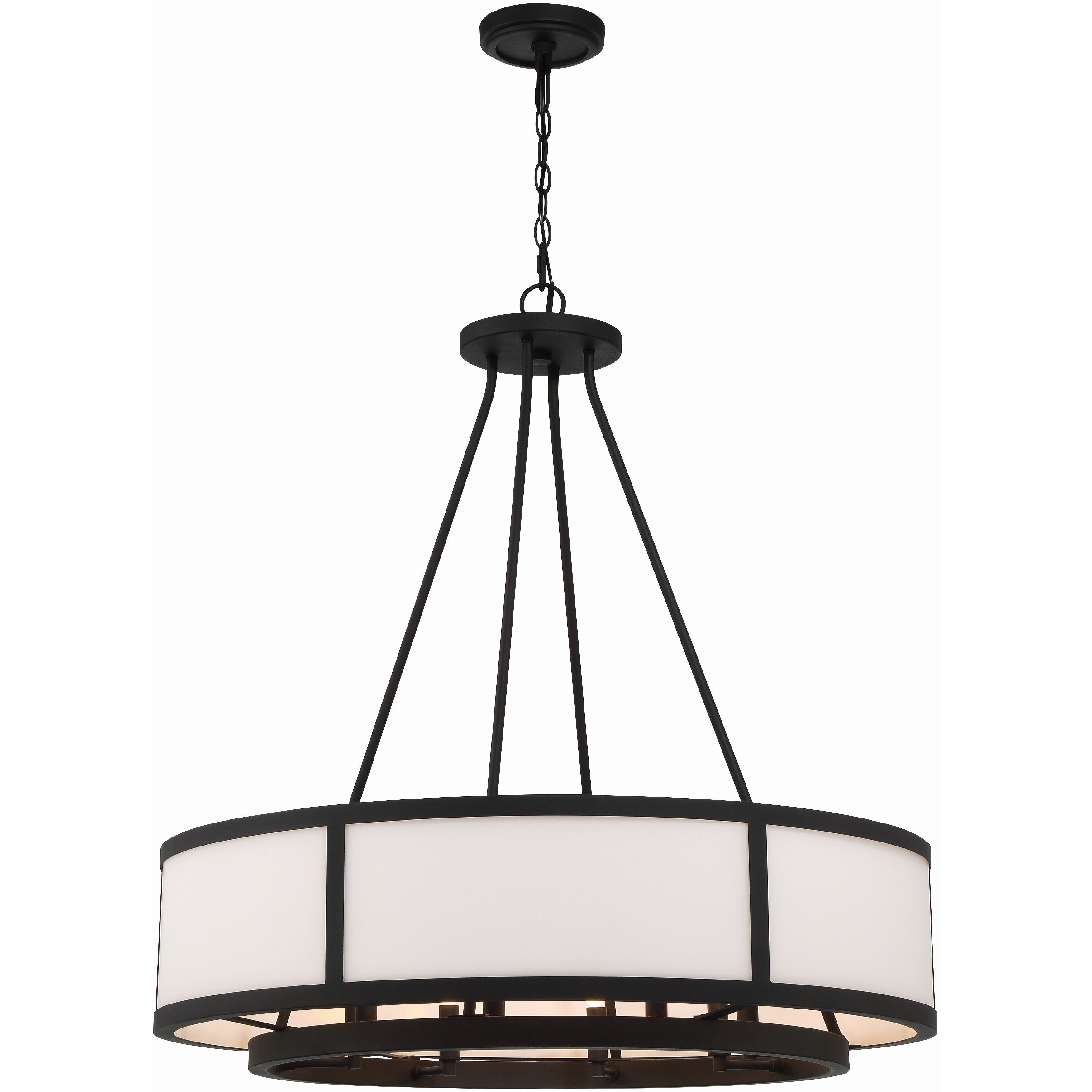 Bryant 8 Light 32 inch Black Forged Chandelier Ceiling Light