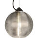 Kristall 8 1 Light Black Cord Pendant Ceiling Light
