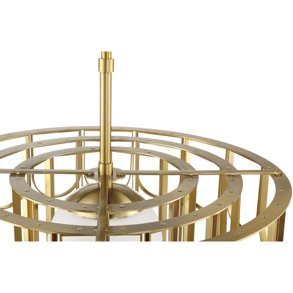 Melody 1 Light 25 inch Satin Brass Pendant Ceiling Light