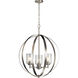 Winslow 3 Light 25 inch Brushed Nickel Chandelier 1 Tier Medium Ceiling Light, Medium