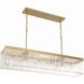Emory 6 Light 49 inch Modern Gold Linear Chandelier Ceiling Light