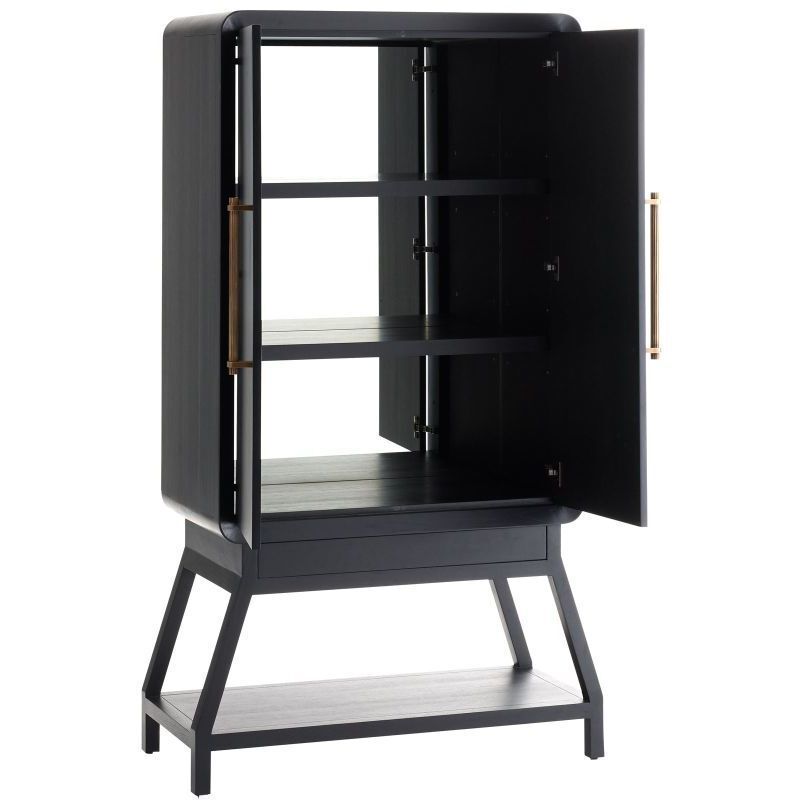 Cantu 40 inch Ebony Cocktail Cabinet