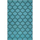 Frontier 96 X 60 inch Teal, Dark Green Rug