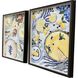 Summer Picnic Blue and White and Yellow Framed Art
