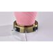 Freya 24 inch 100 watt Pink Texture Glass and Antique Brass Table Lamps Portable Light, Set of 2, Simplee Adesso