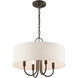 Blossom 4 Light 18 inch English Bronze Pendant Chandelier Ceiling Light