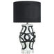 Manning 36 inch 150 watt Black and White and Clear and Silver Table Lamp Portable Light
