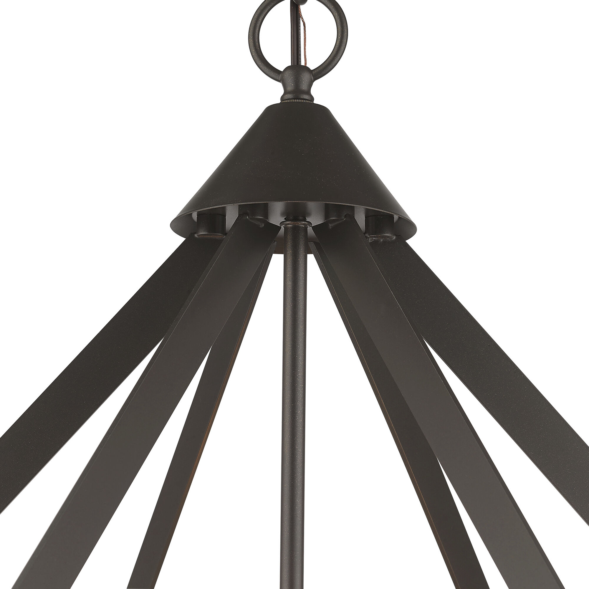 Prism 6 Light 26 inch English Bronze with Antique Brass Finish Accents Chandelier Ceiling Light