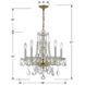 Traditional Crystal 5 Light 18 inch Polished Brass Chandelier Ceiling Light in Clear Hand Cut