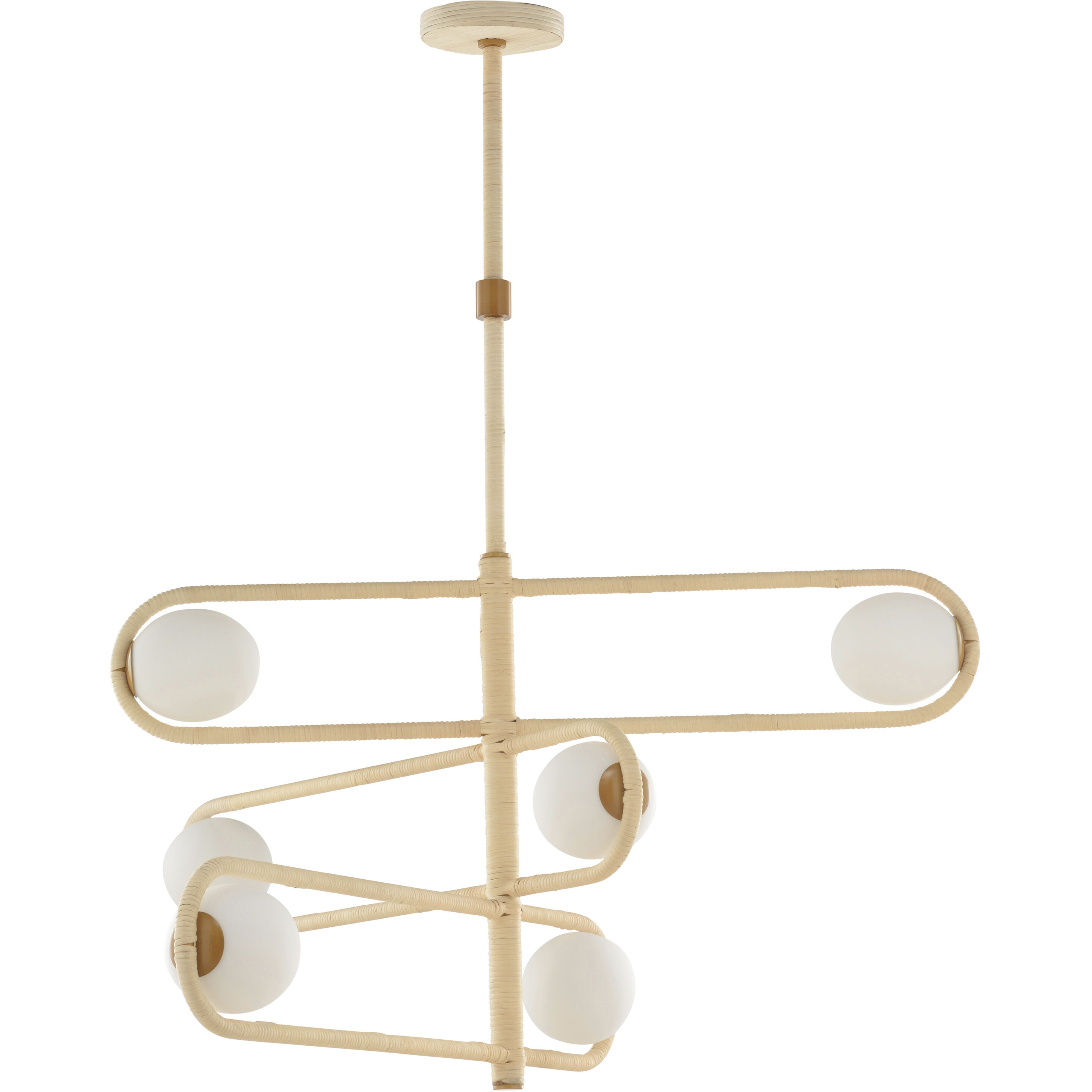 Sol 6 Light 35 inch Brown Chandelier Ceiling Light