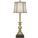 Ellie 27 inch Artisan Brass Buffet Lamp Portable Light