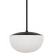 Aditi 1 Light 13.75 inch Milk White Pendant Ceiling Light