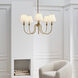 Drew & Jonathan Elsay 6 Light 36.38 inch Satin Brass Chandelier Ceiling Light, Large
