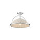 Celeste 1 Light 16 inch Chrome Semi-Flush Mount Ceiling Light