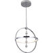 Anillo LED 17.13 inch Chrome Pendant Ceiling Light
