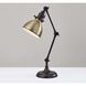 Alden 18.5 inch 40 watt Antique Bronze with Brass Accents Desk Lamp Portable Light, Simplee Adesso