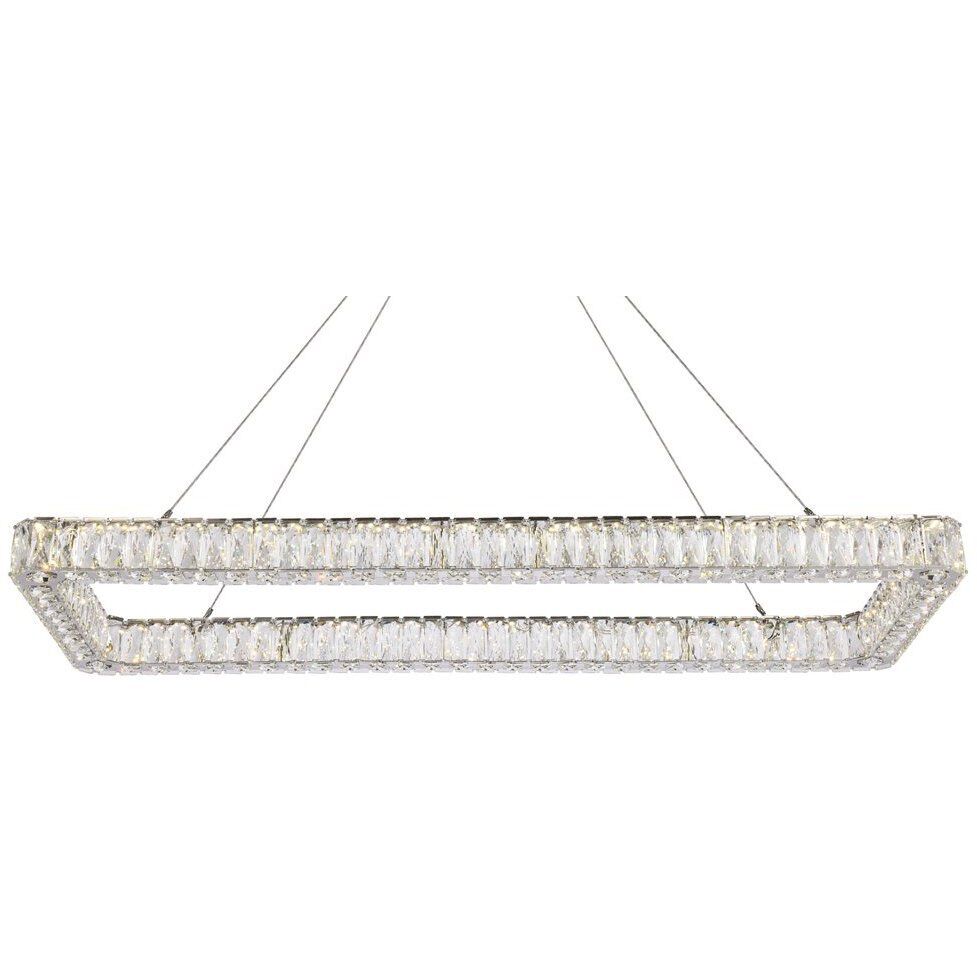 Monroe 1 Light 50 inch Chrome Pendant Ceiling Light