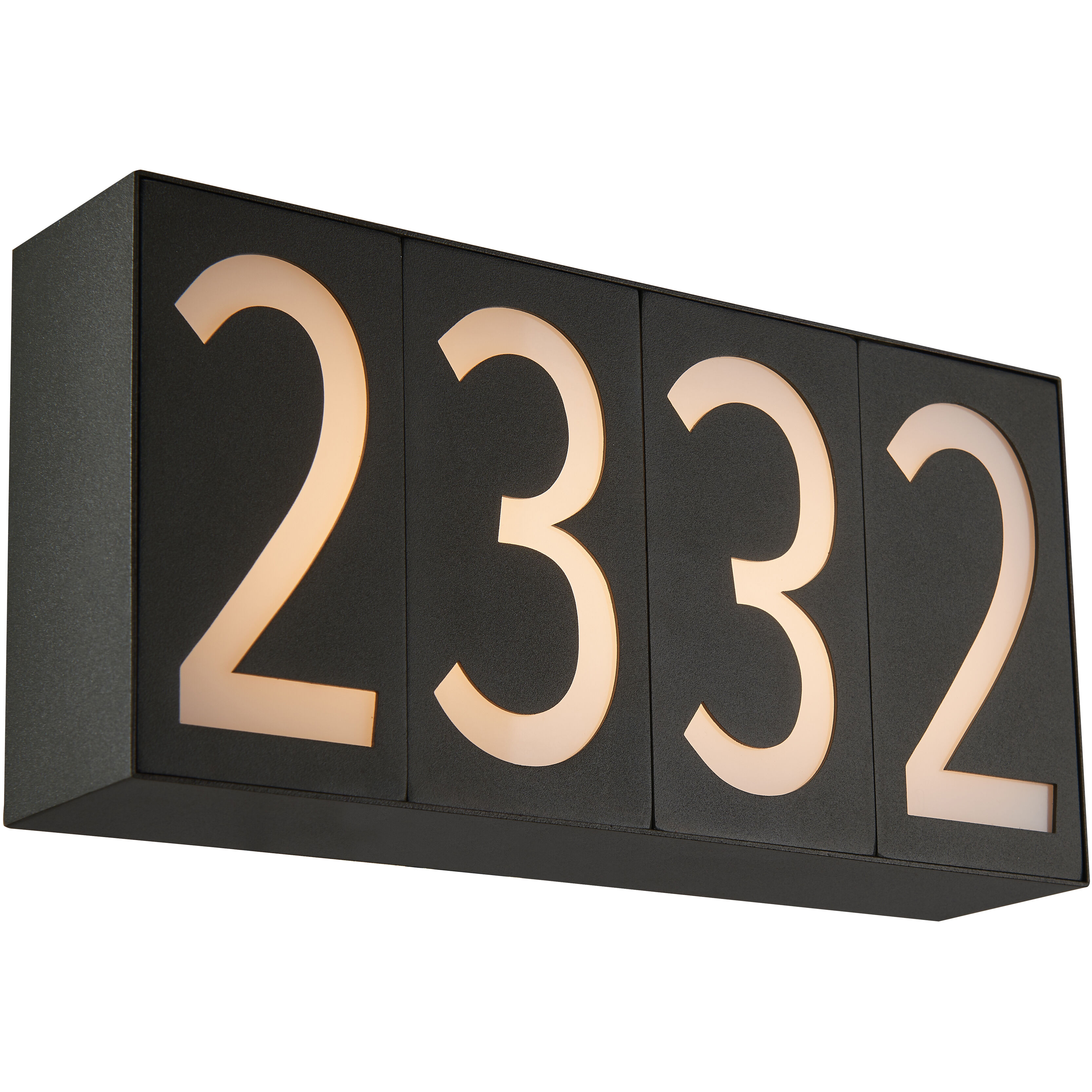 Numero LED 5 inch Matte Black Outdoor Wall Light