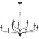 Velena 9 Light 47.25 inch Dark Matte Black Chandelier Ceiling Light