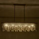 Farfalle 9 Light 9 inch Brushed Champagne Gold Linear Pendant Ceiling Light
